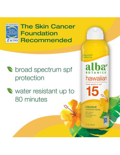 Spray Protector Solar Alba-Botanica Coco Hawaiano SPF 15 - 2x148ml 2