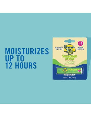 Bálsamo Labial Solar Banana Boat Aloe Vera SPF 45 - 3 Unidades
