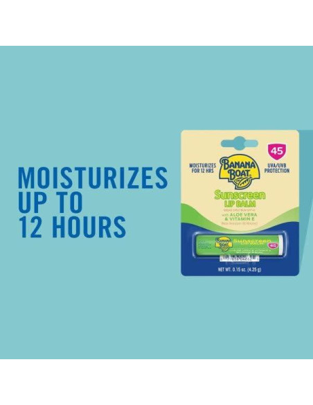 Bálsamo Labial Solar Banana Boat Aloe Vera SPF 45 - 3 Unidades