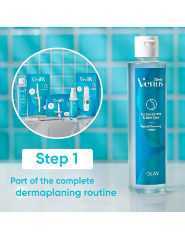Gillette Venus Primer Facial 190ml - Limpieza y Dermaplaning