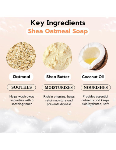 Jabón Natural de Avena ECO ROOTS - Hidratante 340g - 3 Pack