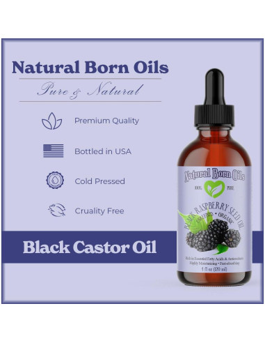 Aceite de Semilla de Frambuesa Negra Natural Born Oils 473ml Orgánico