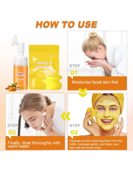 Limpiador Facial de Cúrcuma Tbexem + Almohadillas Naturales 100g