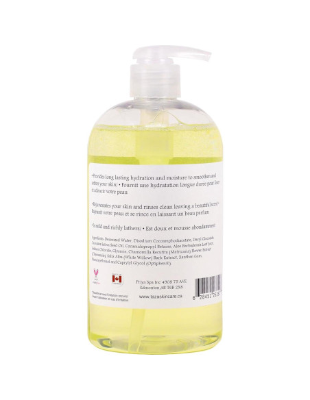 Jabón Corporal Natural Priya Spa 473 ml Omega-3 Cañamo Aloe