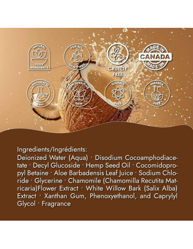 Jabón Corporal Natural Priya Spa 473 ml Omega-3 Cañamo Aloe