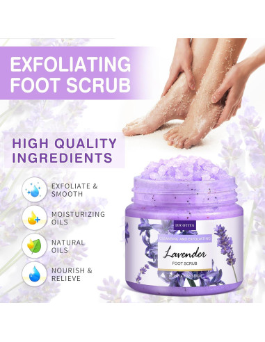 Kit de Spa para Pies LUCOTIYA - Remojo, Exfoliante, Lima y Crema