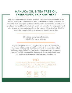 Ungüento Terapéutico Desert Essence Manuka 29.5 mL - Alivia Piel Irritada 2