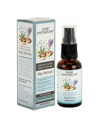 Suero Facial Diurno Sage Apothecary 30 ML Ácido Hialurónico y Lavanda