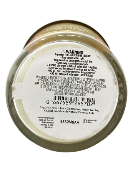 Vela Aromática Calypso Clementine 227g Bath & Body Works Vela Aromática Calypso Clementine 227g Bath & Body Works