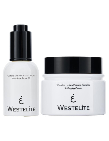 Conjunto Cuidado Piel Antiarrugas WESTELiTE - Aceite 29.57ml + Crema 48.19g