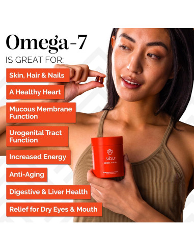 Sibu Omega-7 Plus Aceite de Espino Marino 60 Cápsulas Blandas
