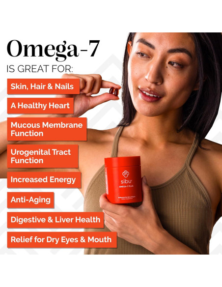Sibu Omega-7 Plus Aceite de Espino Marino 60 Cápsulas Blandas