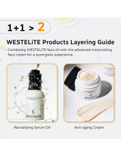 Conjunto Cuidado Piel Antiarrugas WESTELiTE - Aceite 29.57ml + Crema 48.19g 2