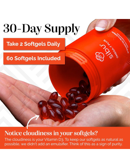 Sibu Omega-7 Plus Aceite de Espino Marino 60 Cápsulas Blandas