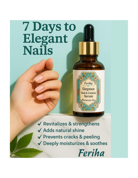 Aceite Reparador de Uñas FERIHA con Argán y Pera Espinosa 111g