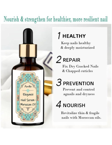 Aceite Reparador de Uñas FERIHA con Argán y Pera Espinosa 111g