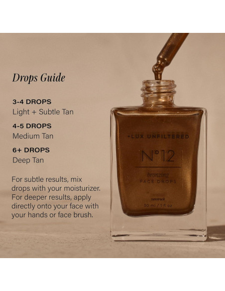 Gotas Bronceadoras para la Cara Lux Unfiltered N12 Sunstruck - Veganas