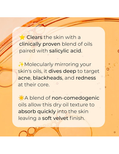 Aceite Facial Aclarador Murmure 28.35 ml - Ácido Salicílico