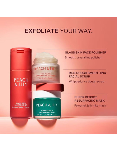 Pulidor Facial Peach & Lily Glass Skin 149g - Piel Brillante
