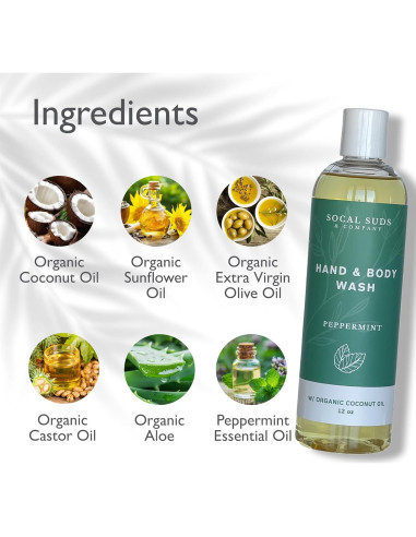 Jabón Líquido Orgánico SoCal Suds 355ml - Hierba Limón