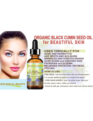 Aceite de Semilla de Comino Negro Orgánico Botanical Beauty 120ml