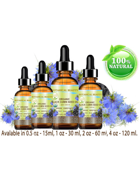 Aceite de Semilla de Comino Negro Orgánico Botanical Beauty 120ml