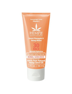 Protector Solar Facial Herbal Hempz Piña Dulce y Melón 85 g SPF 30