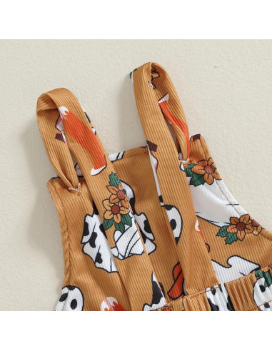 Conjunto de Halloween para Niña Rtnnsbbfcm Sin Mangas Calabaza