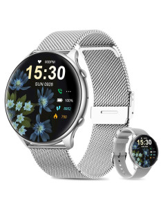 Reloj Inteligente SLOKSFil Plata 1.39" Monitoreo Salud Mujer