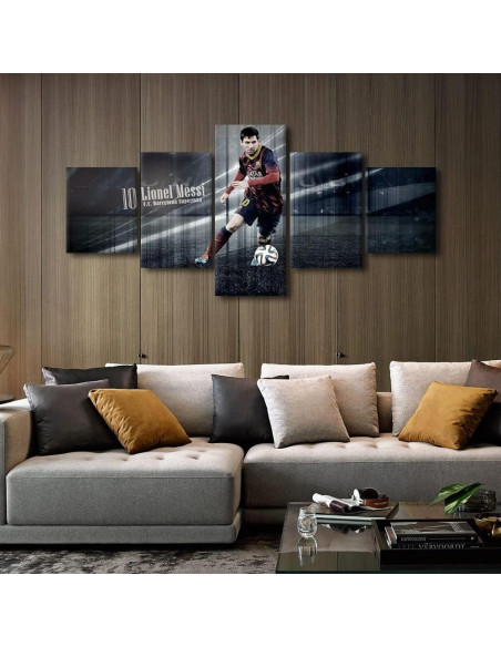 Arte de Pared Lienzo 5 Piezas Lionel Messi 125x60 cm