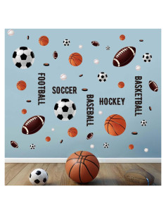 Calcomanías de Pared Deportivas Amimagen - 8 Piezas 134x110cm