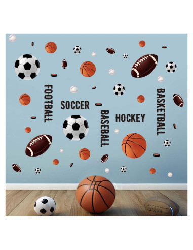 Calcomanías de Pared Deportivas Amimagen - 8 Piezas 134x110cm