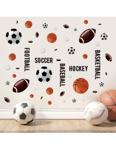 Calcomanías de Pared Deportivas Amimagen - 8 Piezas 134x110cm 2