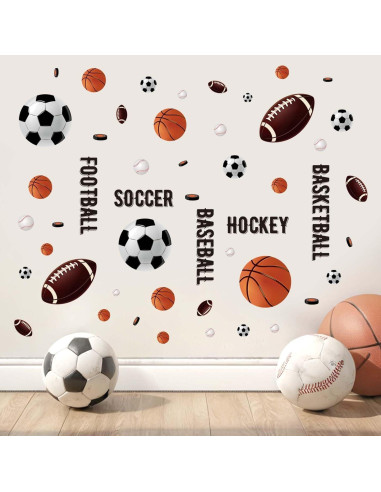 Calcomanías de Pared Deportivas Amimagen - 8 Piezas 134x110cm