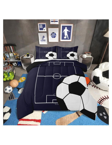 Conjunto de Edredón Erosebridal Fútbol Individual 173x229cm