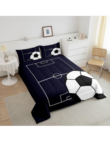 Conjunto de Edredón Erosebridal Fútbol Individual 173x229cm