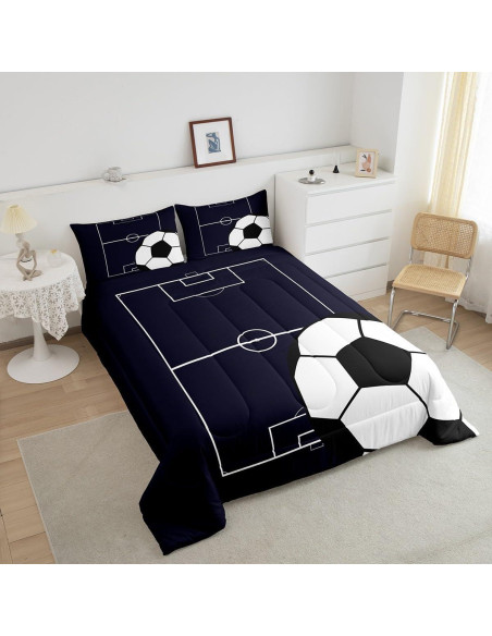 Conjunto de Edredón Erosebridal Fútbol Individual 173x229cm