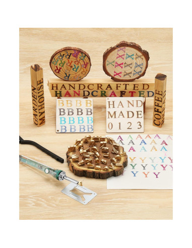 36 Piezas Letras y Números de Latón para Hierro de Marca 60W