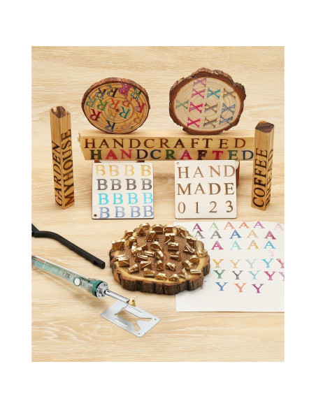 36 Piezas Letras y Números de Latón para Hierro de Marca 60W