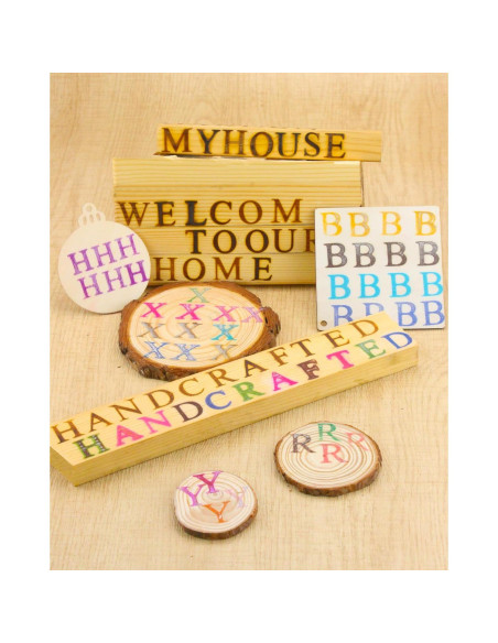 36 Piezas Letras y Números de Latón para Hierro de Marca 60W