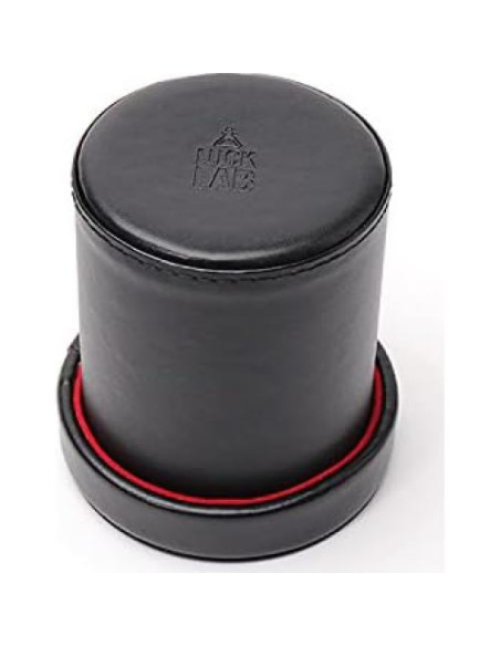 Luck Lab Taza de Dados de Cuero PU con 6 Dados - Juego Silencioso