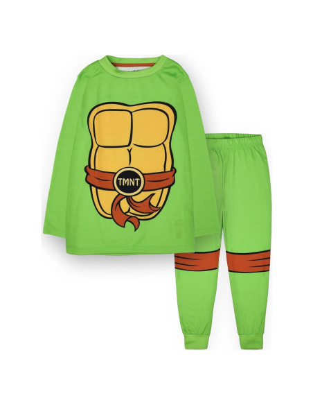 Pijamas Niños Tortugas Ninja 5-6 Años Verde Manga Larga