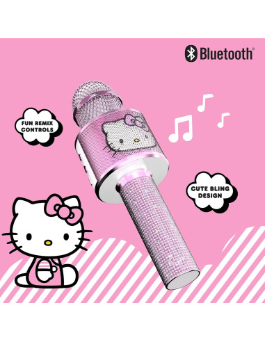 Micrófono de Karaoke Bluetooth Hello Kitty - Altavoz Inalámbrico