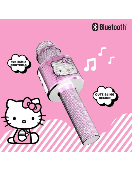 Micrófono de Karaoke Bluetooth Hello Kitty - Altavoz Inalámbrico