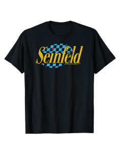 Camiseta oficial Seinfeld con logo a cuadros para hombres