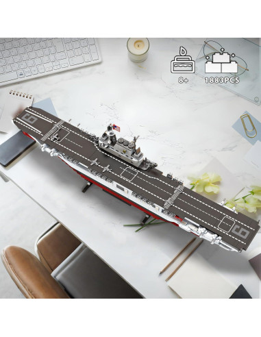 Juego de Construcción Barco de Guerra USS Enterprise 1883 Piezas