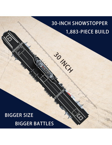 Juego de Construcción Barco de Guerra USS Enterprise 1883 Piezas