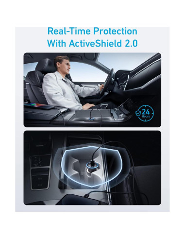 Cargador de Coche Anker 323 USB-C 52.5W con Cable 1m