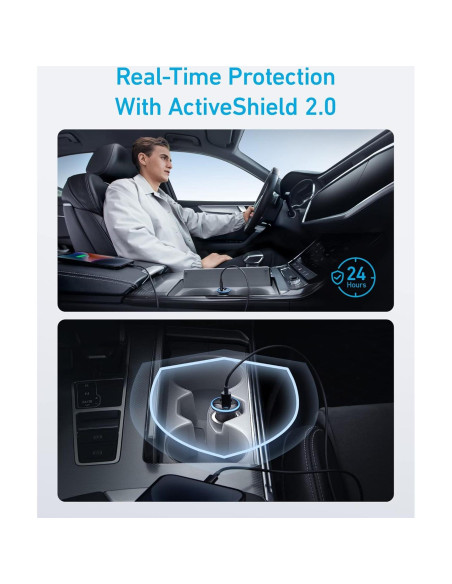 Cargador de Coche Anker 323 USB-C 52.5W con Cable 1m