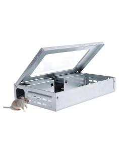 Trampa Humana para Ratones TGF Reutilizable 26x16cm Plata
